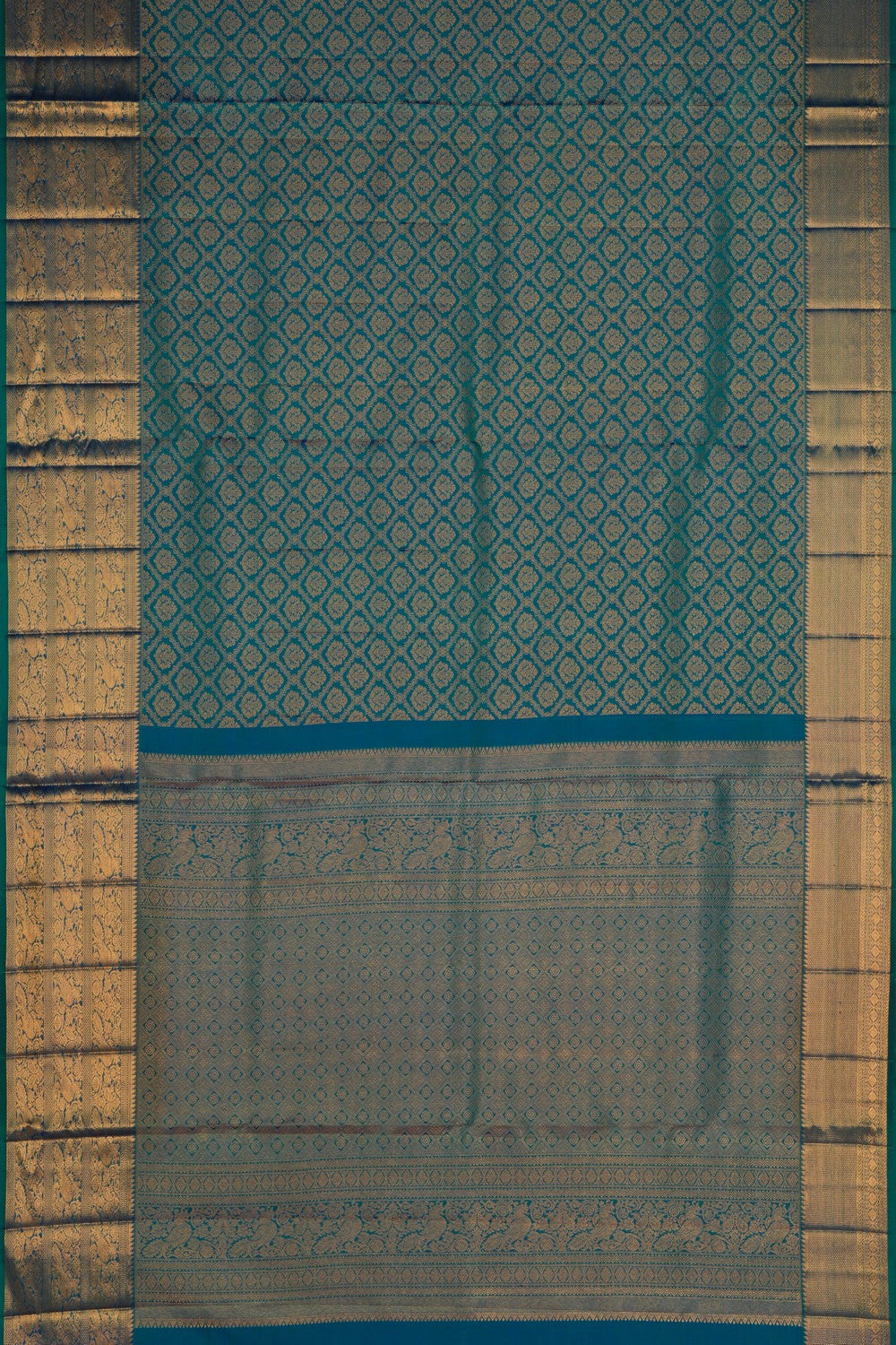 Image of Kanchipattu Brocade Blue Saree